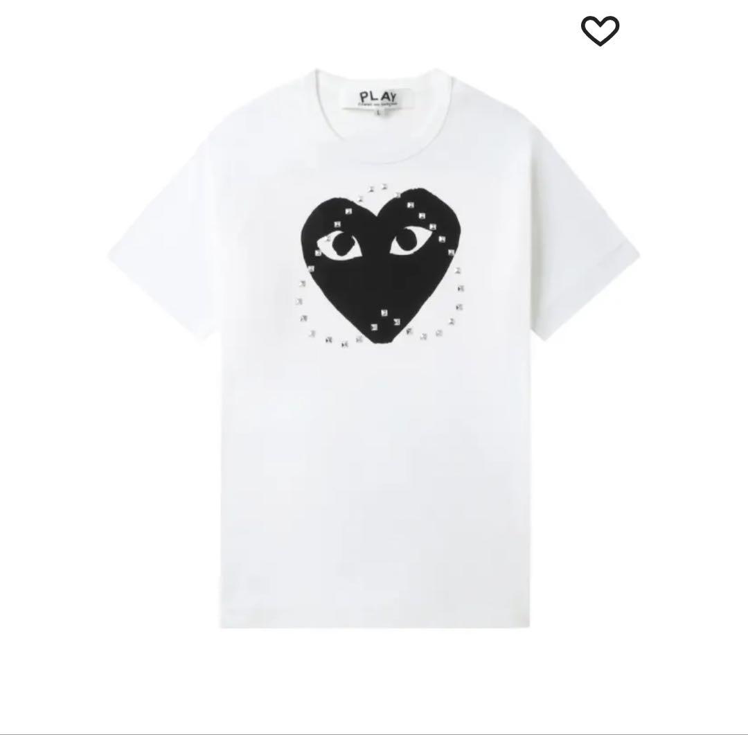 PLAY コムデギャルソン　ハートTシャツ スタッズ　Mサイズ