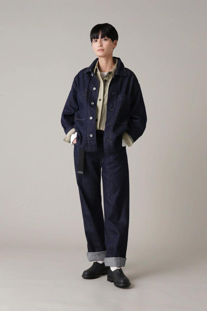 美品☆MHL WIDE STRIPE COTTON LINEN ストライプシャツ