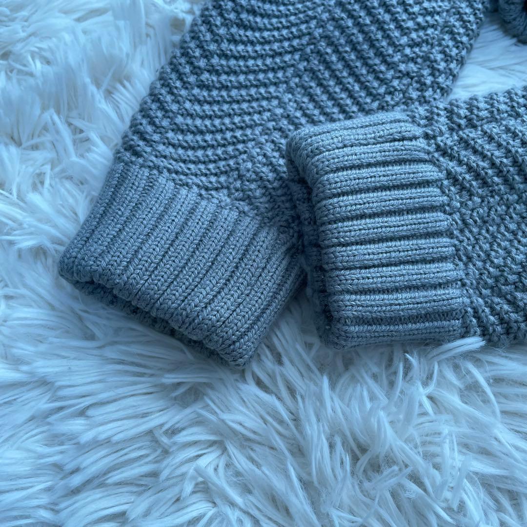 極美品✨アルマーニエクスチェンジ ドライバーズニット フェイクムートン切替 L位 極美品✨アルマーニエクスチェンジ ドライバーズニット フェイクムートン切替 L位