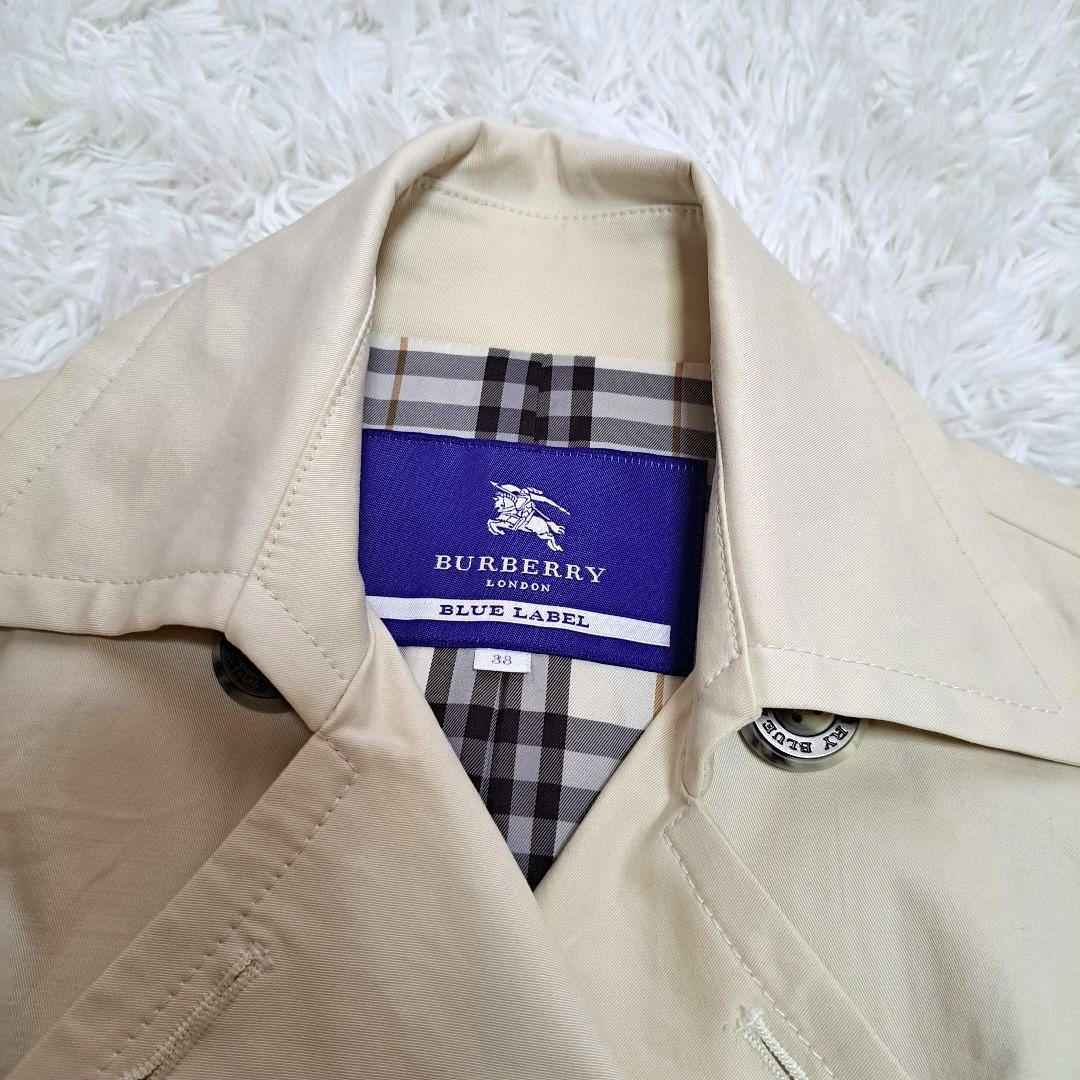 BURBERRY BLUE LABEL】襟裏、裏地チェック トレンチコート