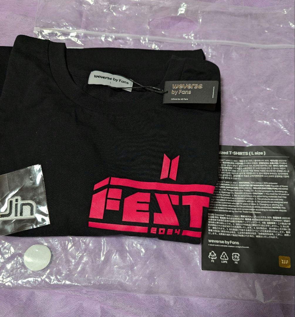 【BTS FESTA】2024 ジンTシャツ　黒L ワッペン付