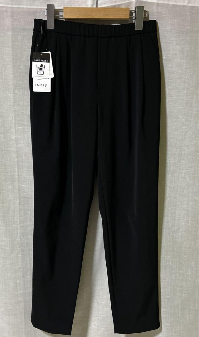 INDIVI 褒められパンツ ストレッチ タックテーパードパンツ ¥16,940パンツ