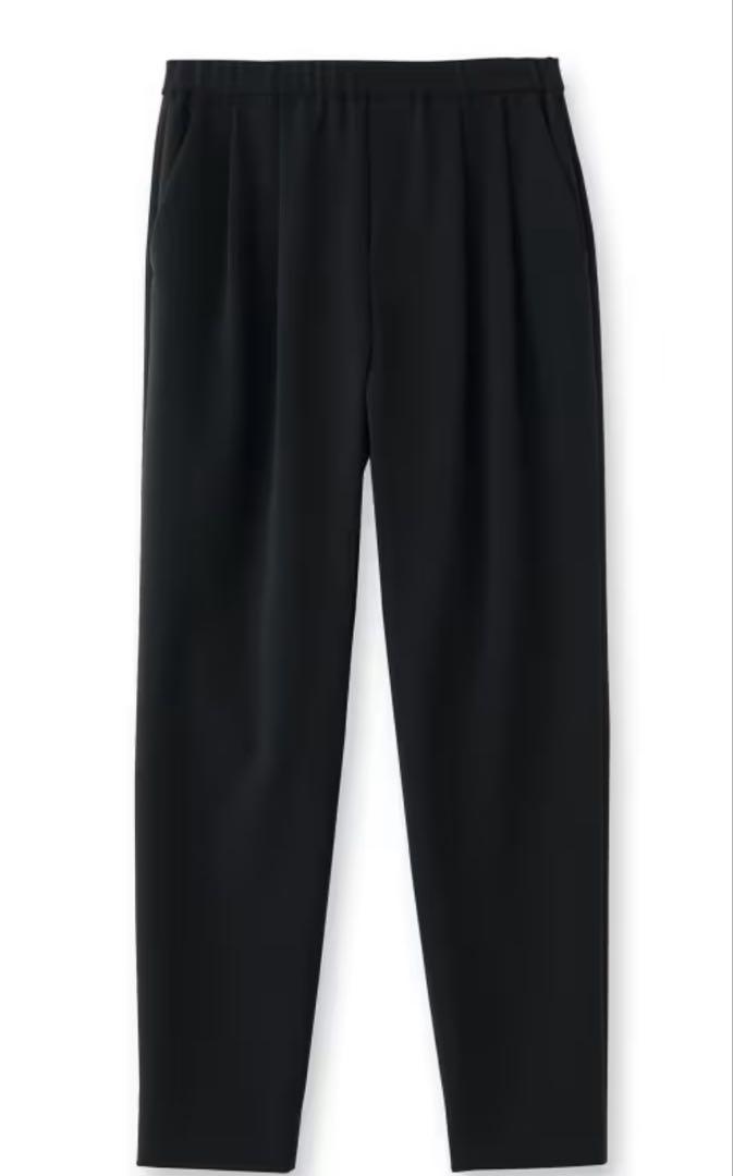 INDIVI 褒められパンツ ストレッチ タックテーパードパンツ ¥16,940