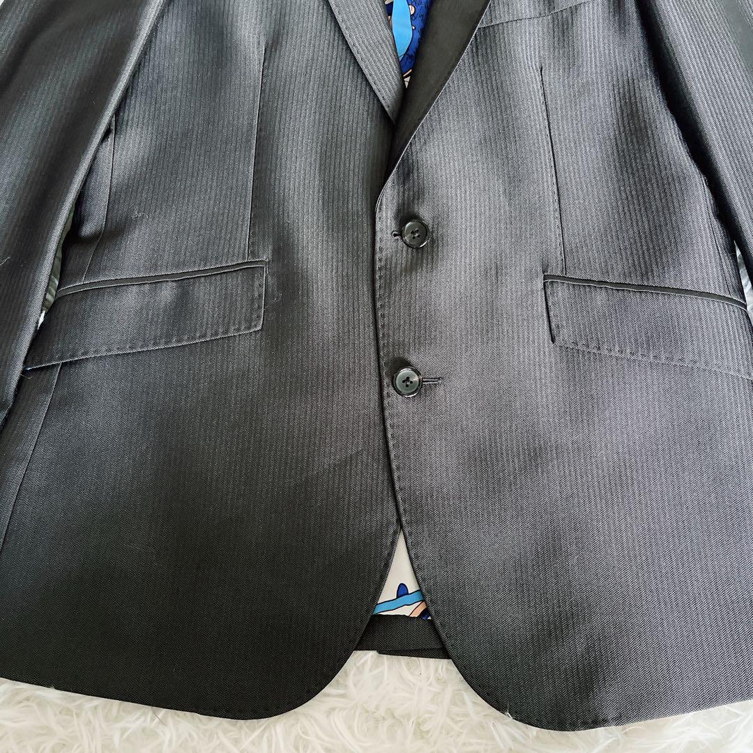 【Ermenegildo Zegna】スーツ グレー 裏地総柄 光沢 2B