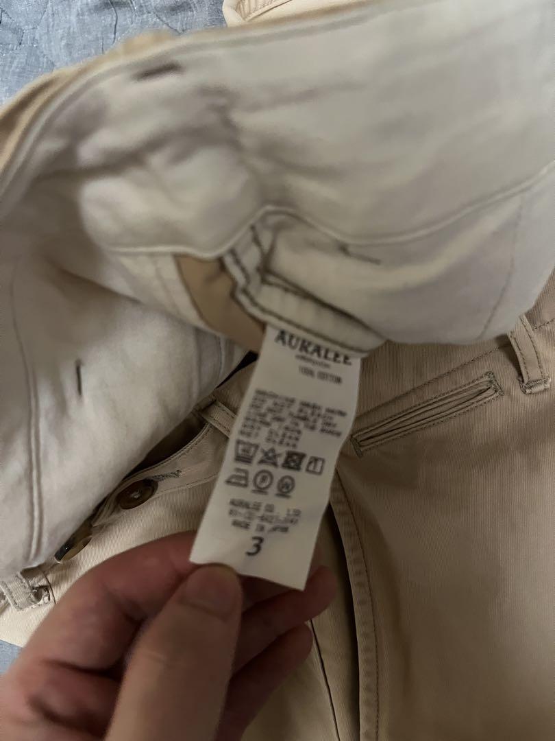 AURALEEのWASHED FINX LIGHTCHINOWIDE PANTS