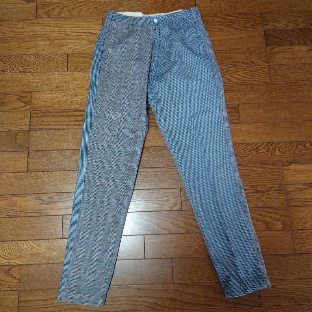 EVISU YAMANEチェック柄 スリムフィットパンツ