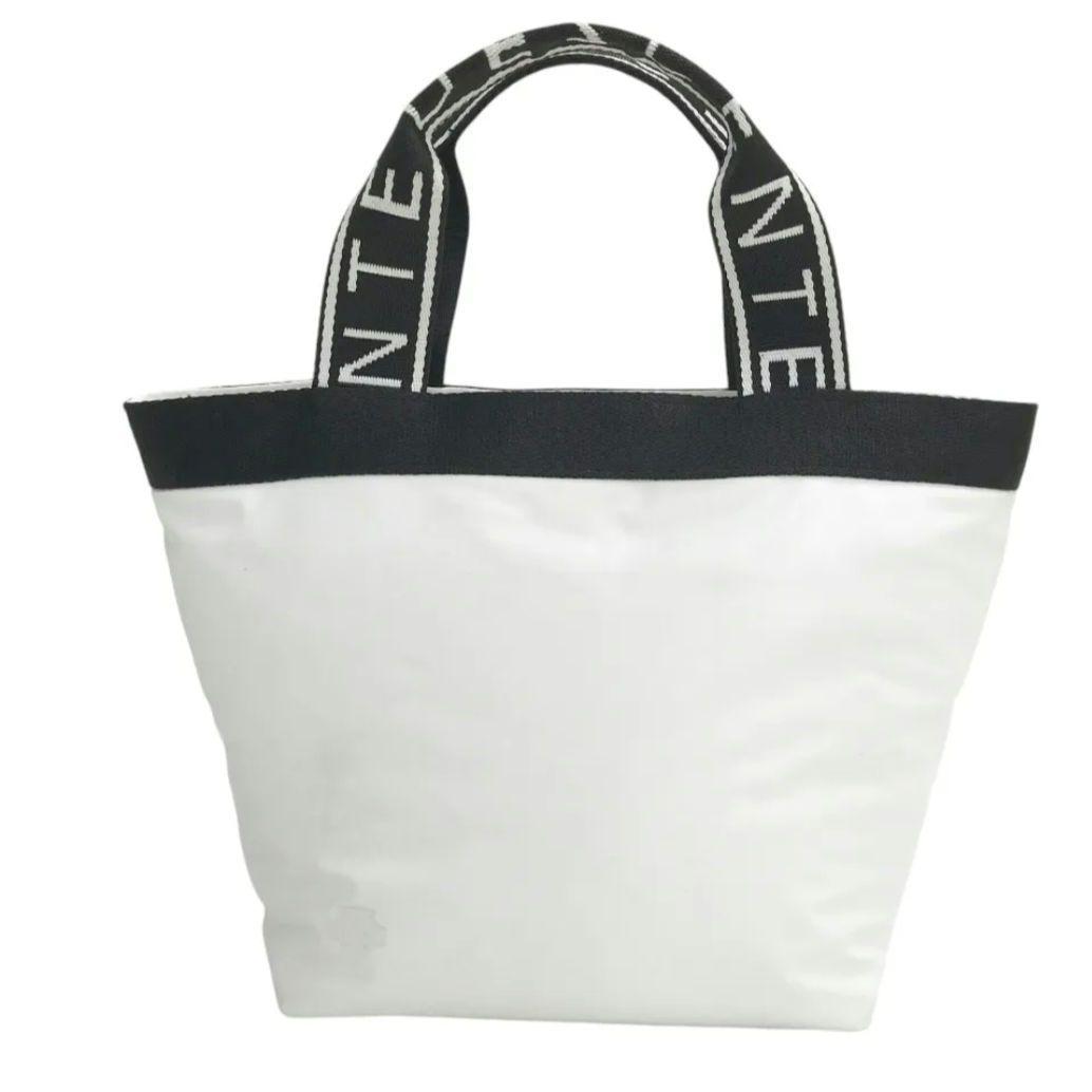 新品未使用DESCENTEラウンドバッグ 抗菌防臭トートバッグ ホワイト