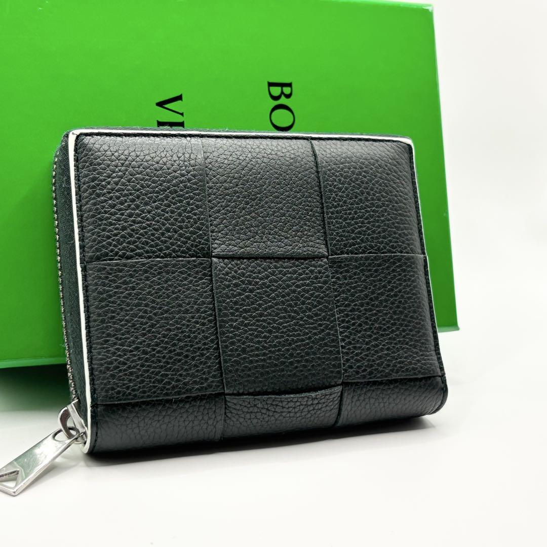 極美品 RFID搭載✨ボッテガヴェネタ カセット ラウンドジップ 折り財布 ✨美品✨ボッテガヴェネタ 折り財布 カセット ラウンド