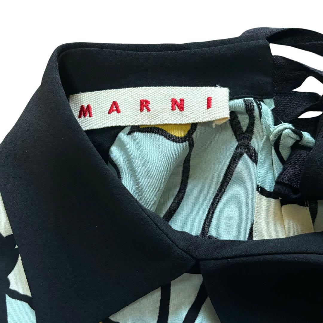 極美品 MARNI マルニ 総柄 ワンピース 長袖 38
