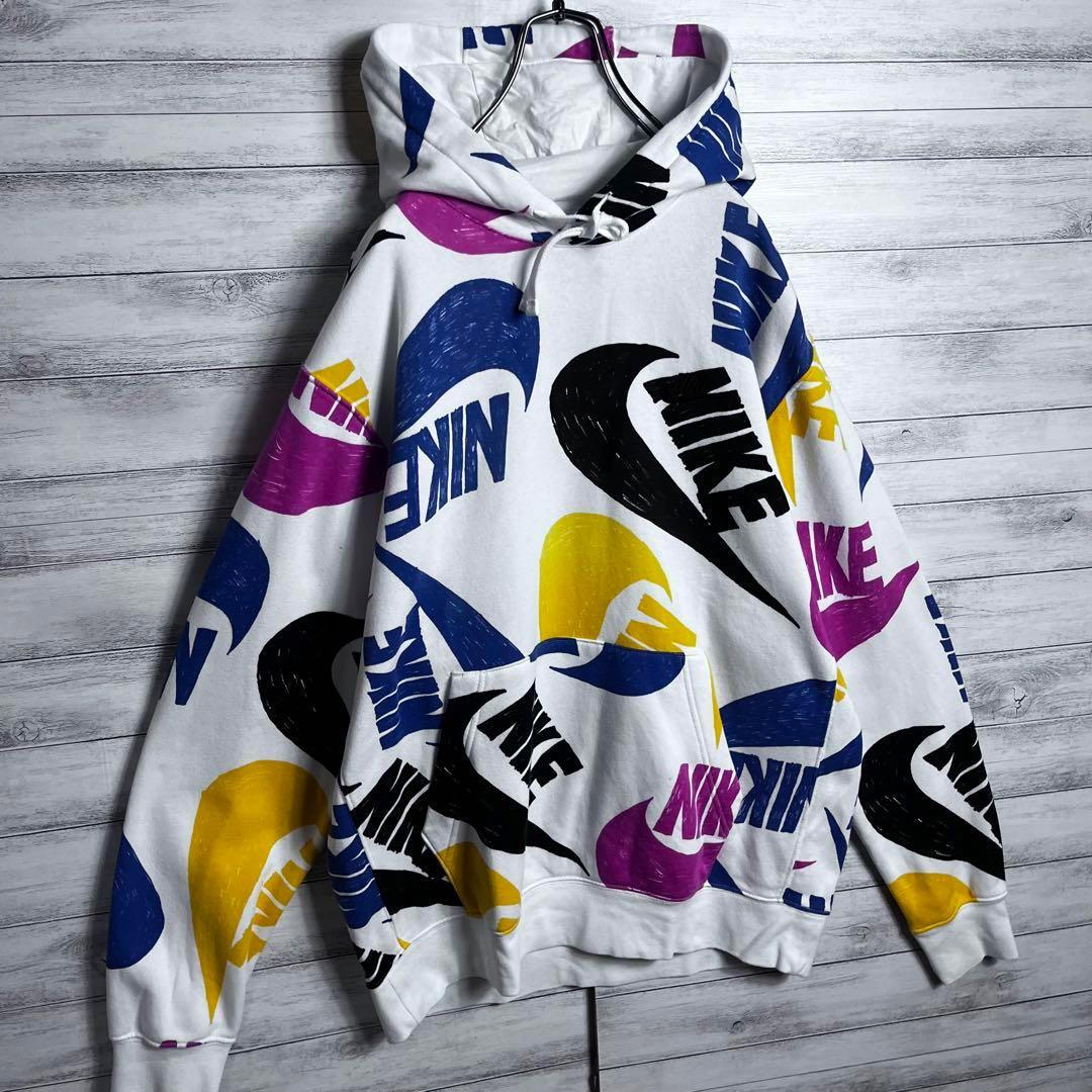 最新プルオーバー パーカー☆話題沸騰中☆Nike Camo☆選べる２色 ナイキ☆パーカー☆NIKE☆マルチカラー☆総柄☆ワンポイント