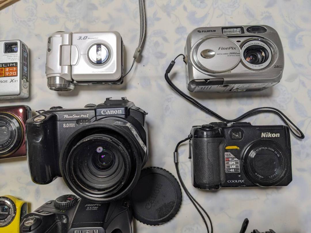 15台まとめ / ジャンク PowerShot COOLPIX Finepix等