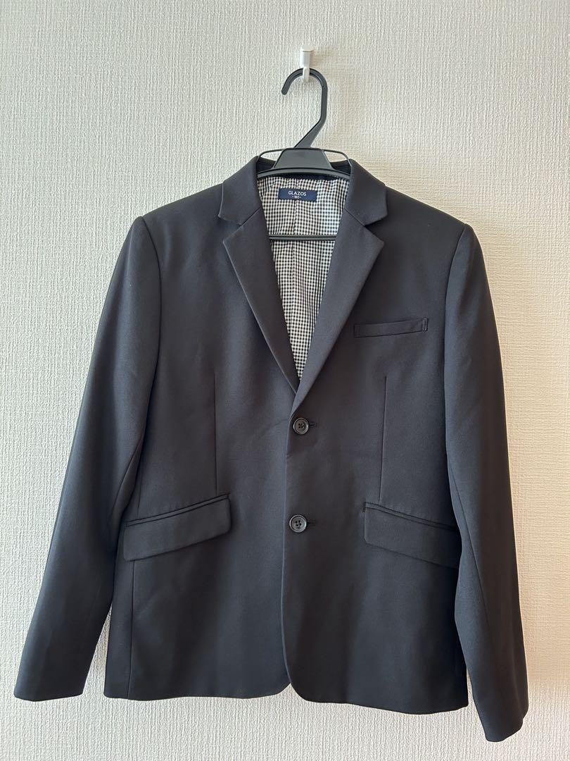 GLAZOS キッズ ブラック スーツ 上下 160 卒服 フォーマル 卒業