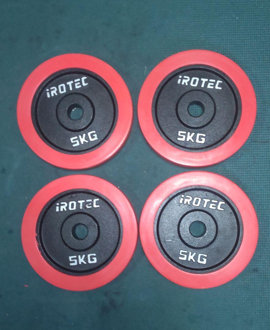 美品 アイロテック 5kg プレート 4枚 28mm 用
