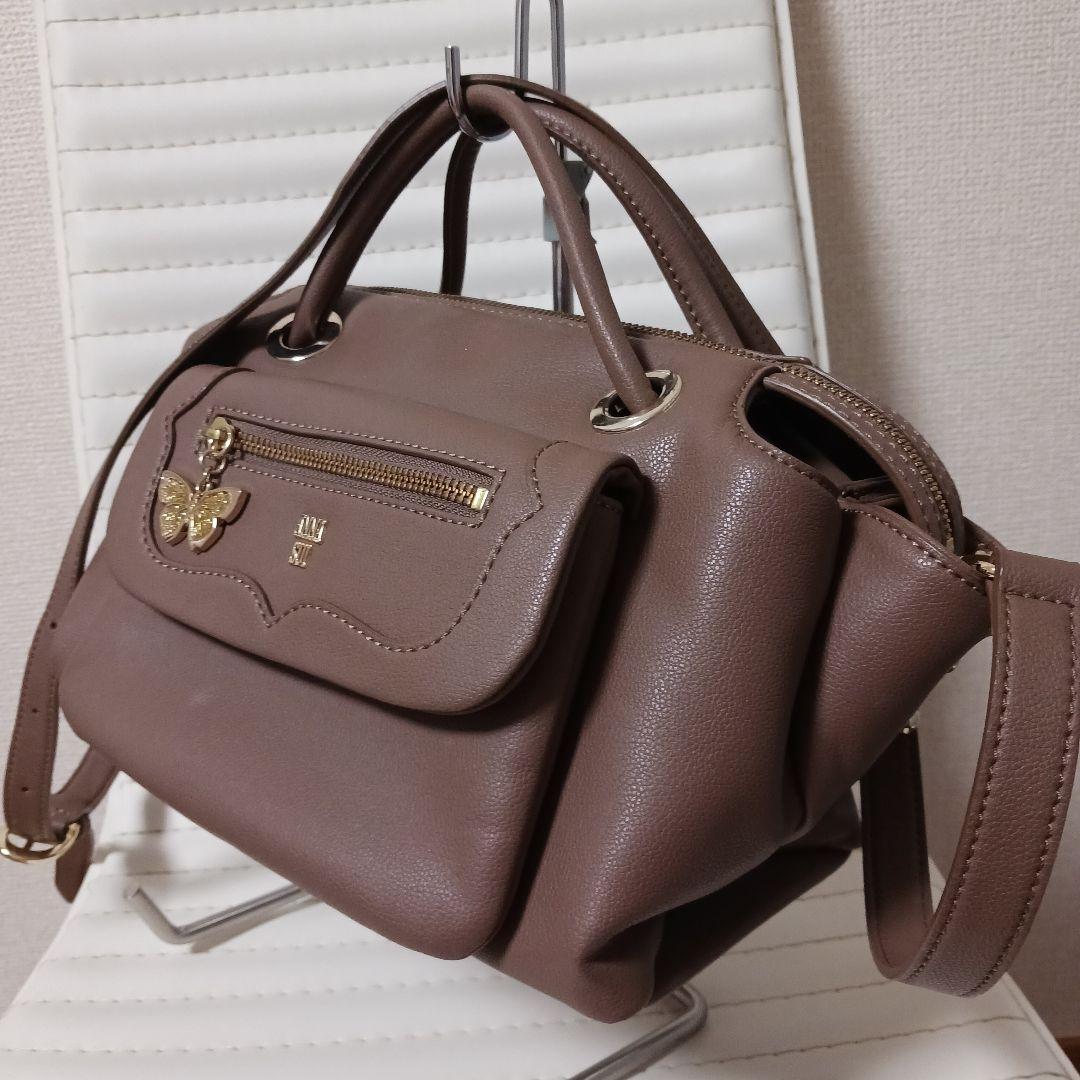1651　ANNA SUI　アナスイ　ショルダーバッグ　レザー　ブラウン　極美品