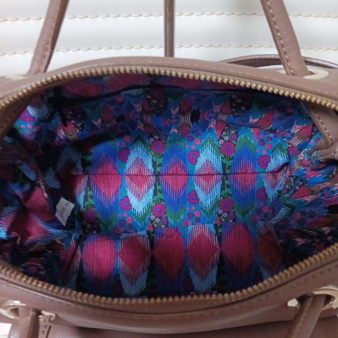 1651　ANNA SUI　アナスイ　ショルダーバッグ　レザー　ブラウン　極美品