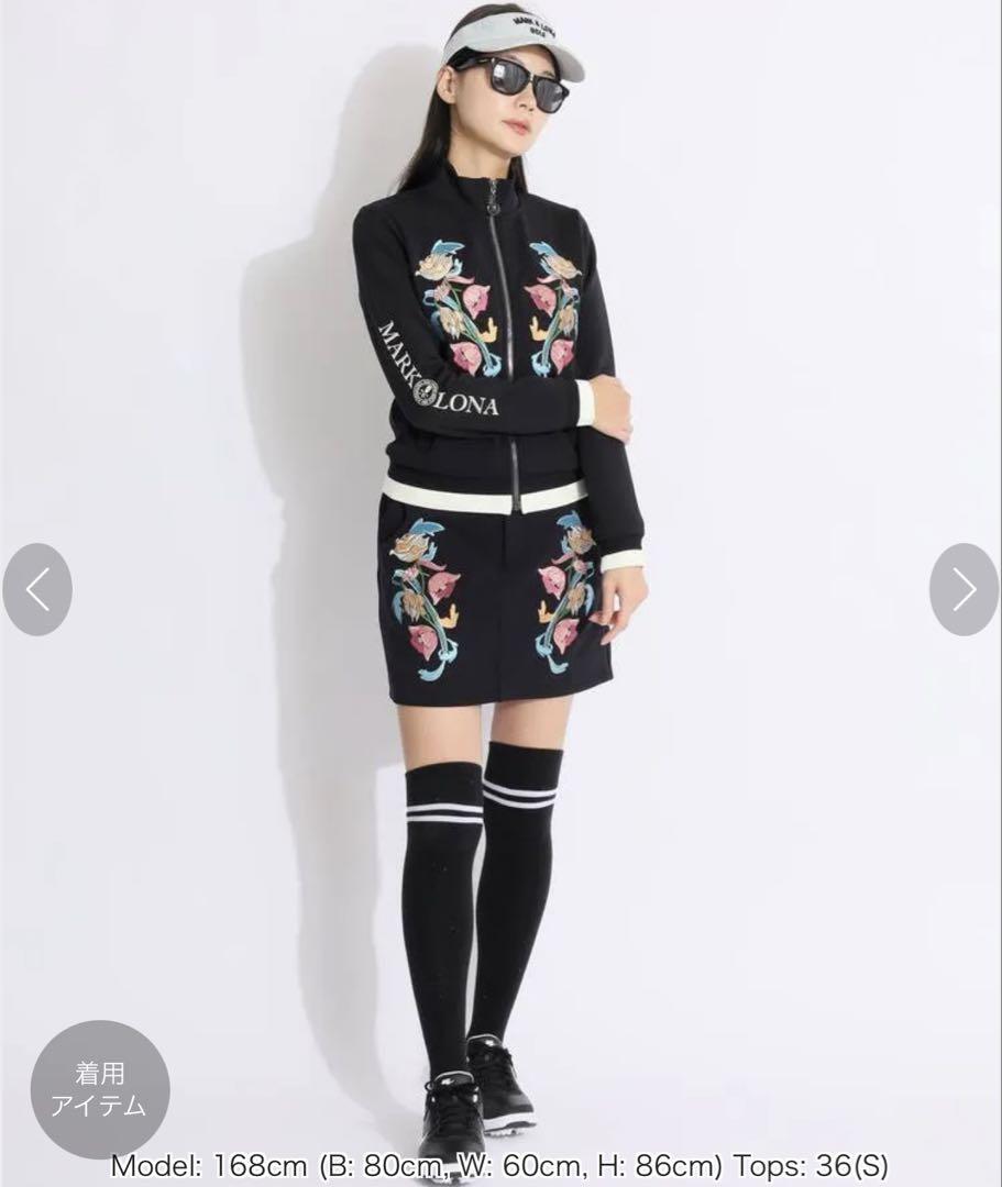 MARK&LONA マークアンドロナ トラックジャケット　フラワー刺しゅう