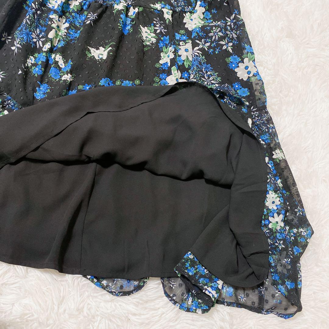 定価27,900 Desigual デシグアル 花柄スイスドットミディワンピース