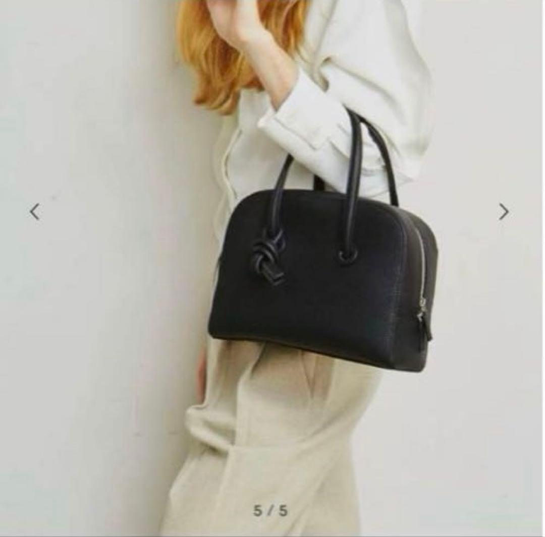 美品 vasic apero mini ハンドバッグ 黒 本革 ノット 美品 vasic apero mini ハンドバッグ 黒 本革 ノット