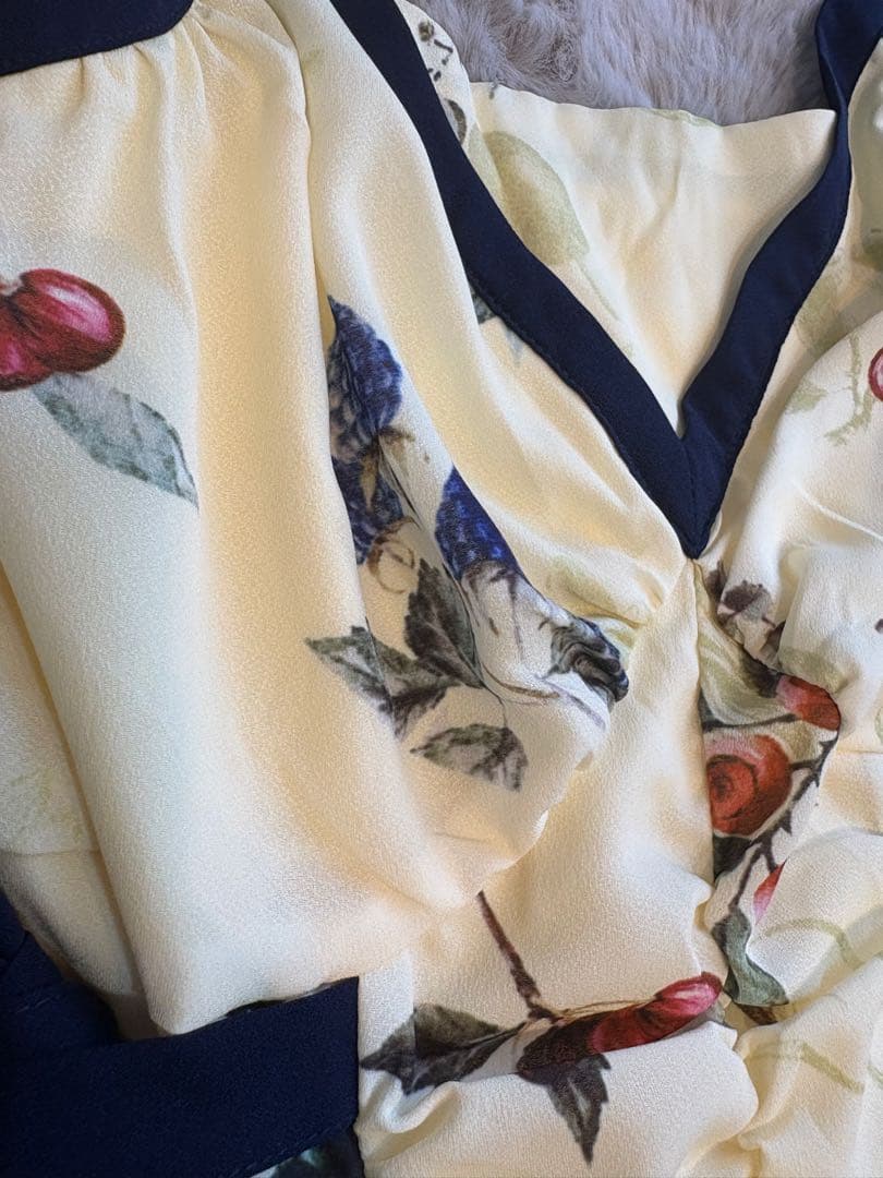 FRAY I.Dフルーツプリントサイドリボンキャミワンピース S イエロー FRAY I.Dフルーツプリントサイドリボンキャミワンピース S イエロー