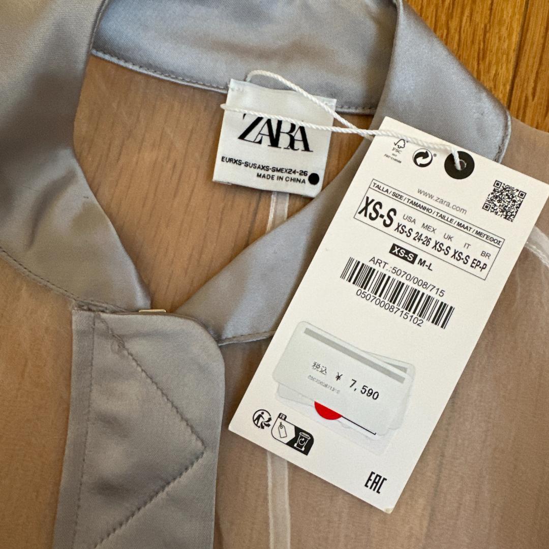 ZARA タグ付き　ジャケット　新品 ZARA ザラ タグ付き シアージャケット - メルカリ