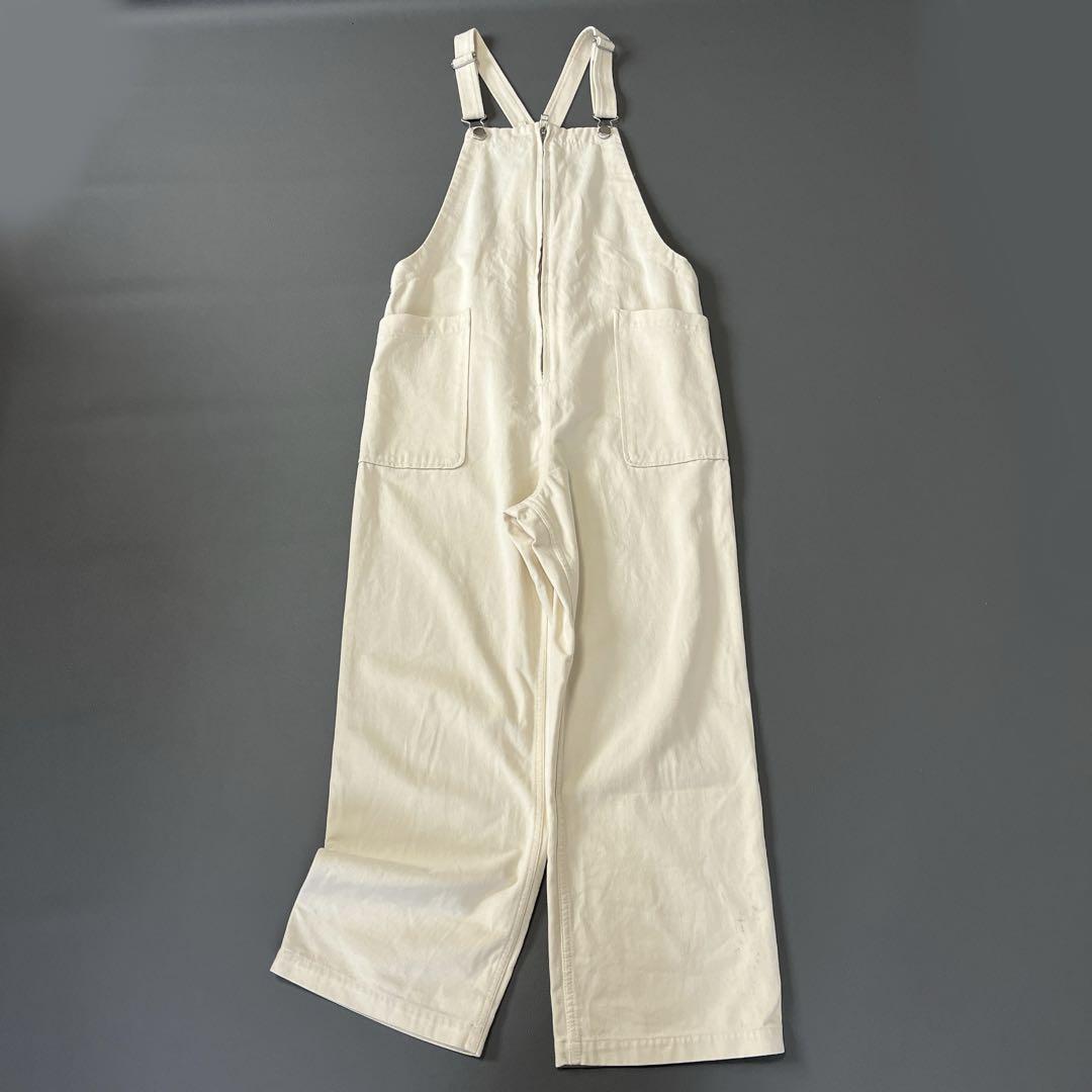 23SS✨Spick and Span コットンオーバーオール サロペット　白