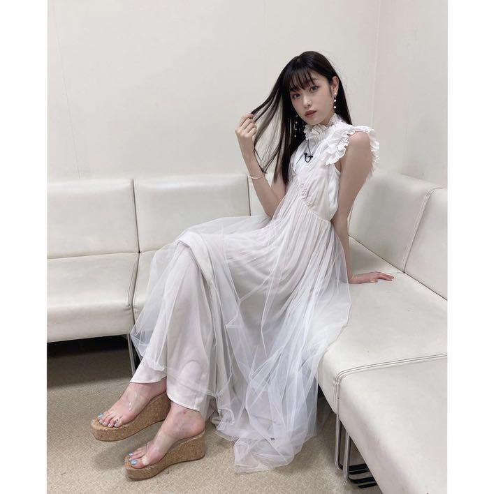 ❥LABELLEETUDE Backリボンボリュームチュールキャミワンピース❥