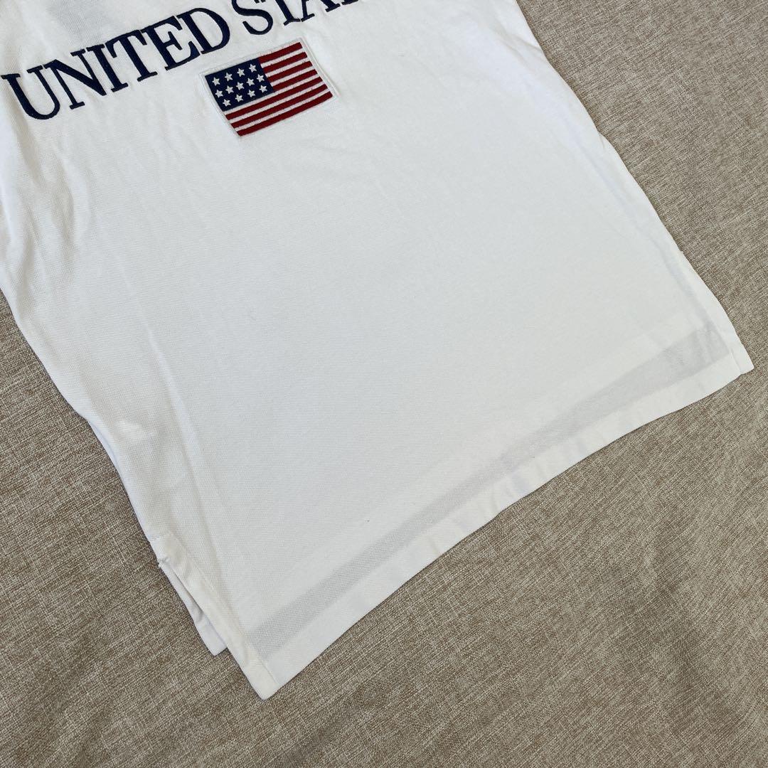 ポロラルフローレン ホワイト USA ビッグポニー ポロシャツ