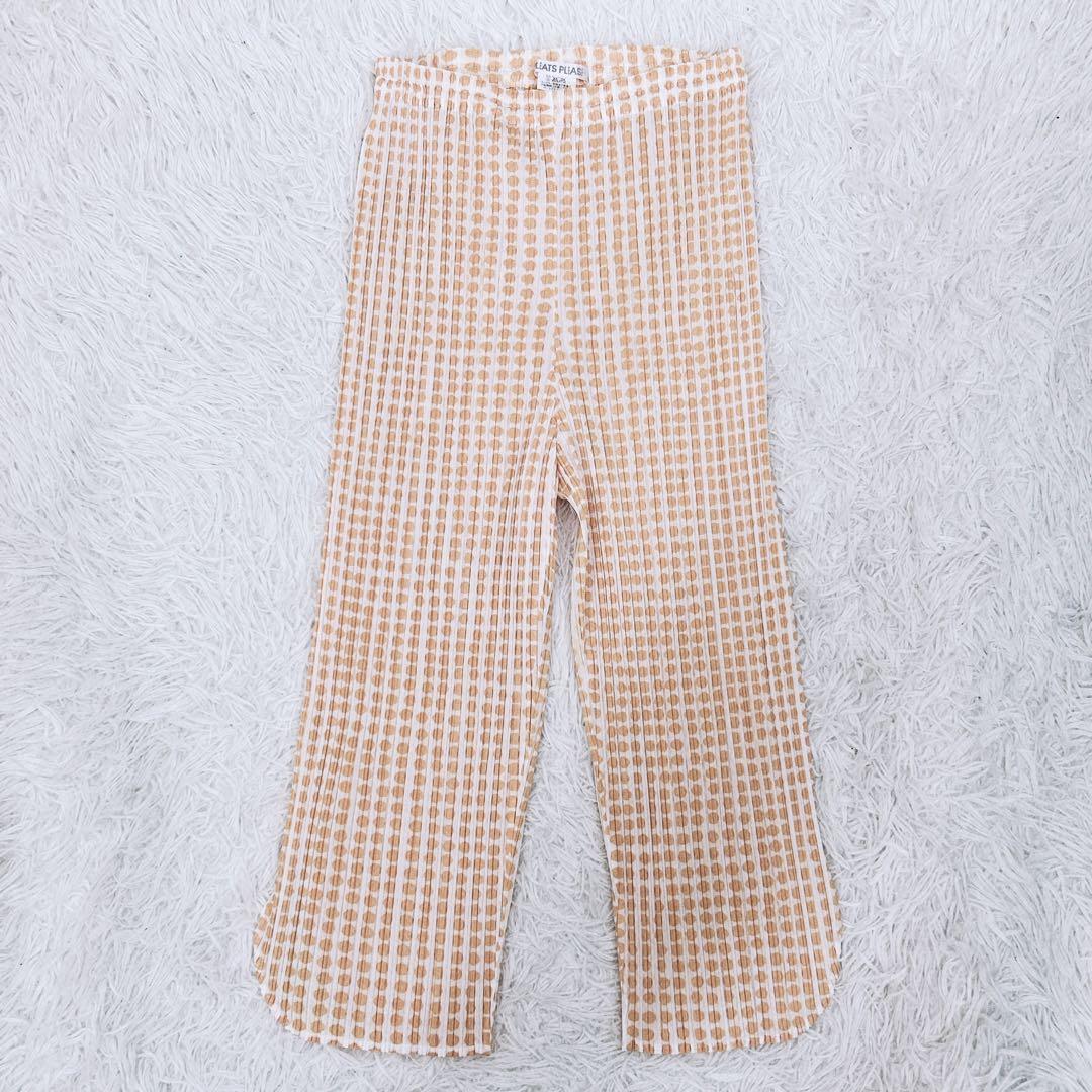 ★美品 プリーツプリーズ　イッセイミヤケ　日本製　パンツ　チェック柄 Mサイズ