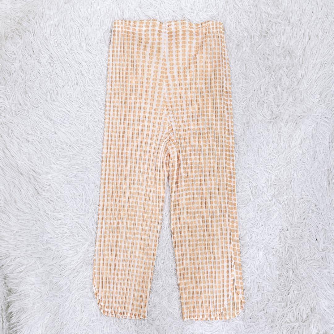 ★美品 プリーツプリーズ　イッセイミヤケ　日本製　パンツ　チェック柄 Mサイズ