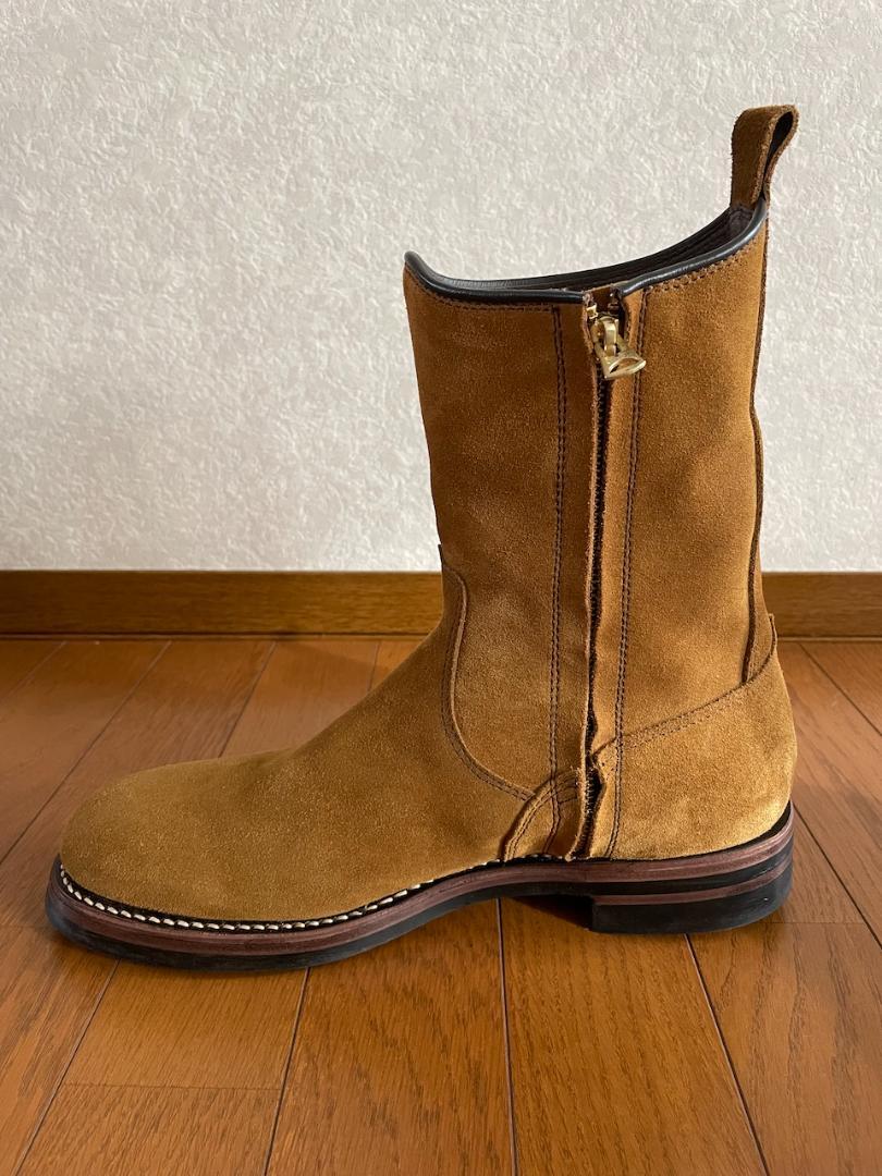 RUDE GALLERY HIGH SIDE ZIP BOOTS CAMEL