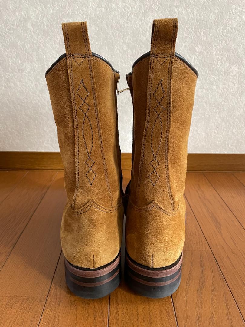 靴 RUDE GALLERY HIGH SIDE ZIP BOOTS CAMEL