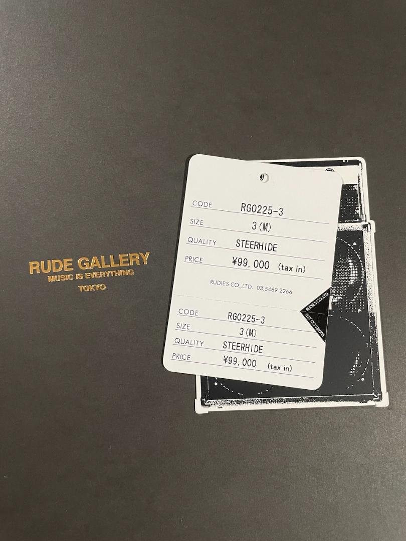 靴 RUDE GALLERY HIGH SIDE ZIP BOOTS CAMEL