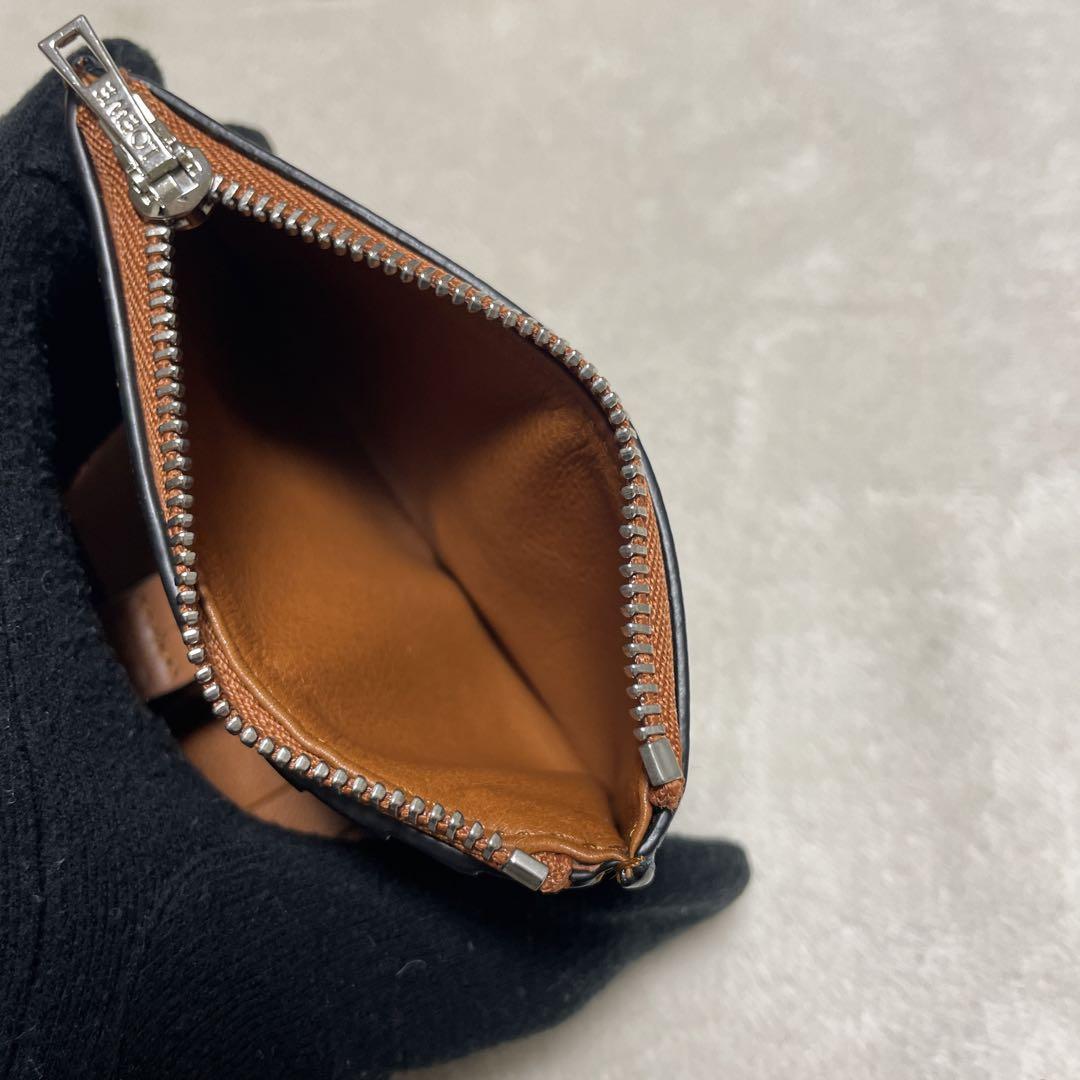 ロエベ　スモールバーティカルウォレット　スチールブルー