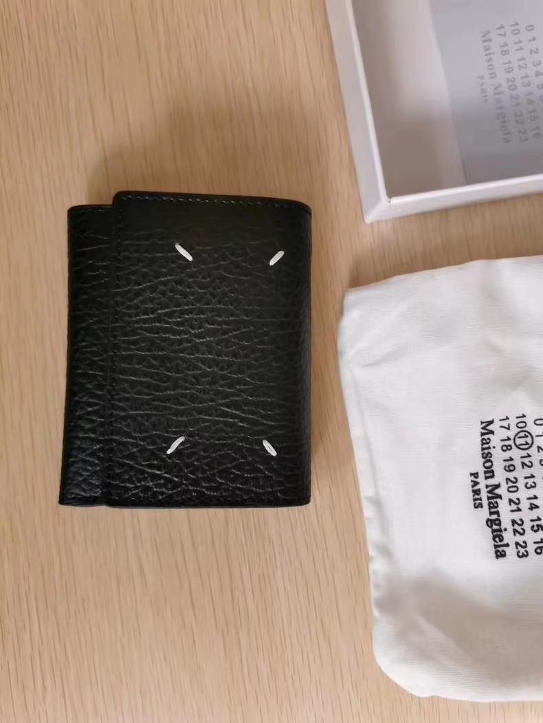 Maison Margiela 黒 レザー 三つ折り財布