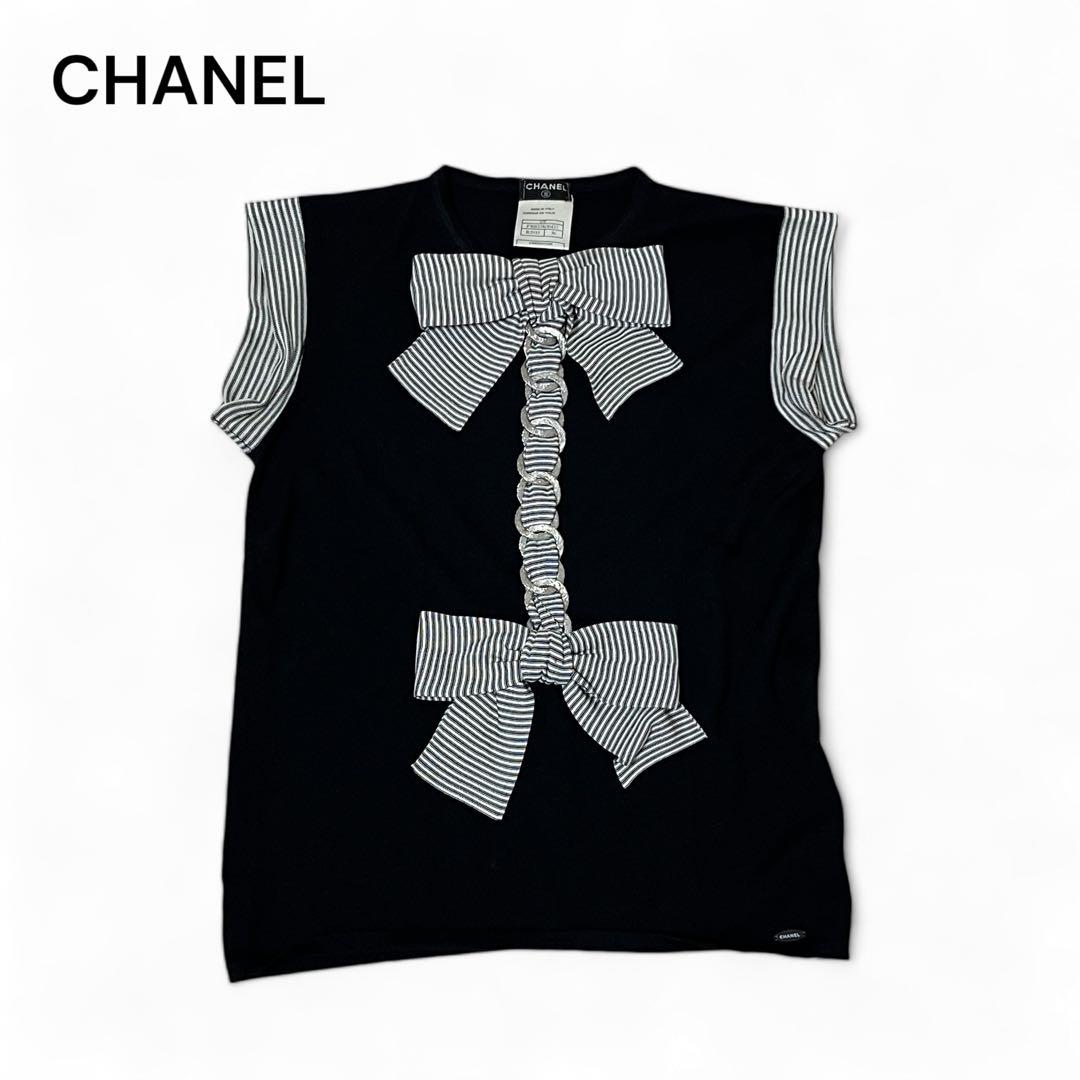 CHANEL シャネル リボン チュニック ベスト 36 07P トップス
