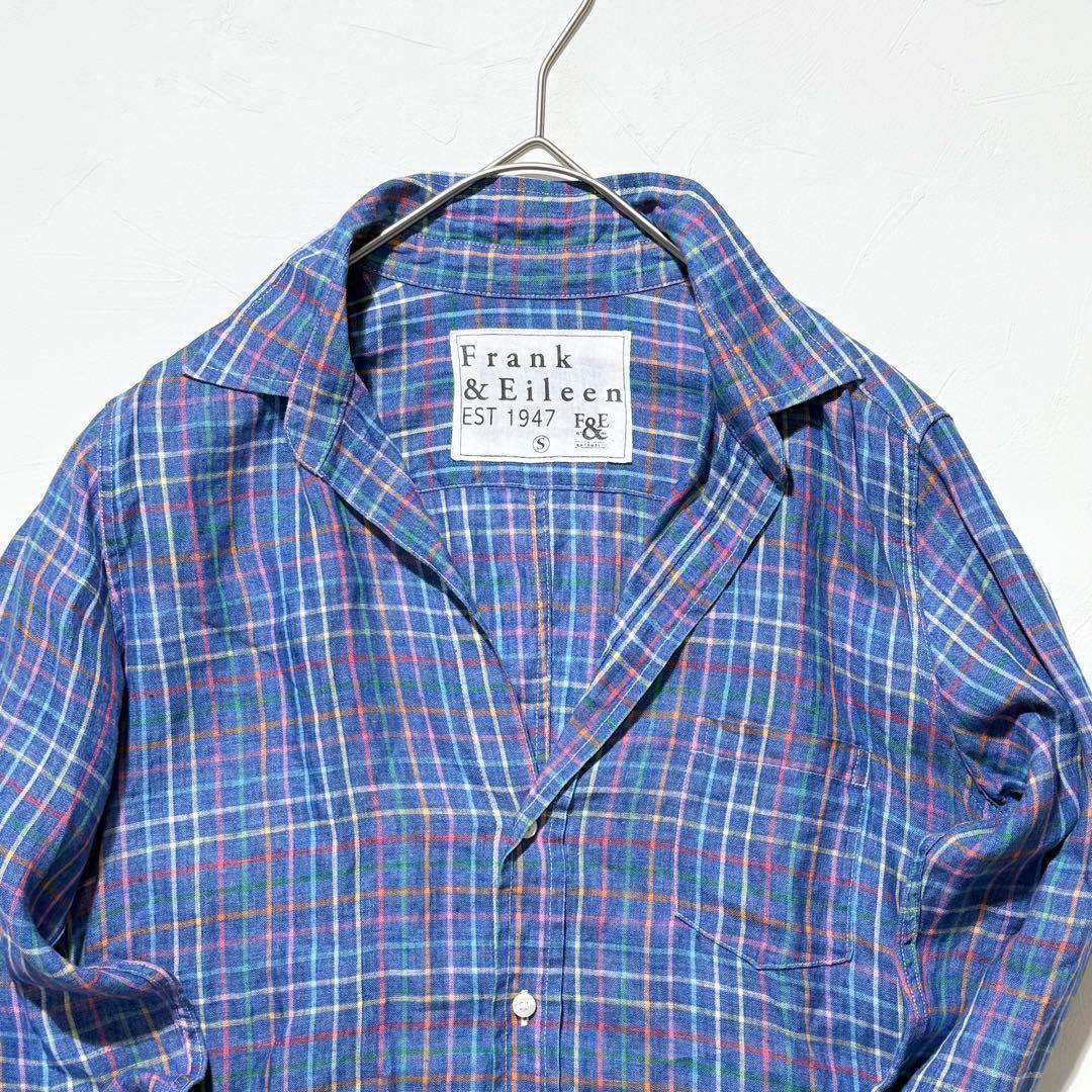 美品✨リネン100% フランクアンドアイリーン Barry チェック