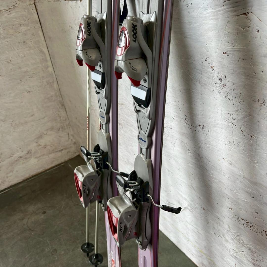 スキーセット 148cm 24cm スキー板 ビンディング ストック Y1779