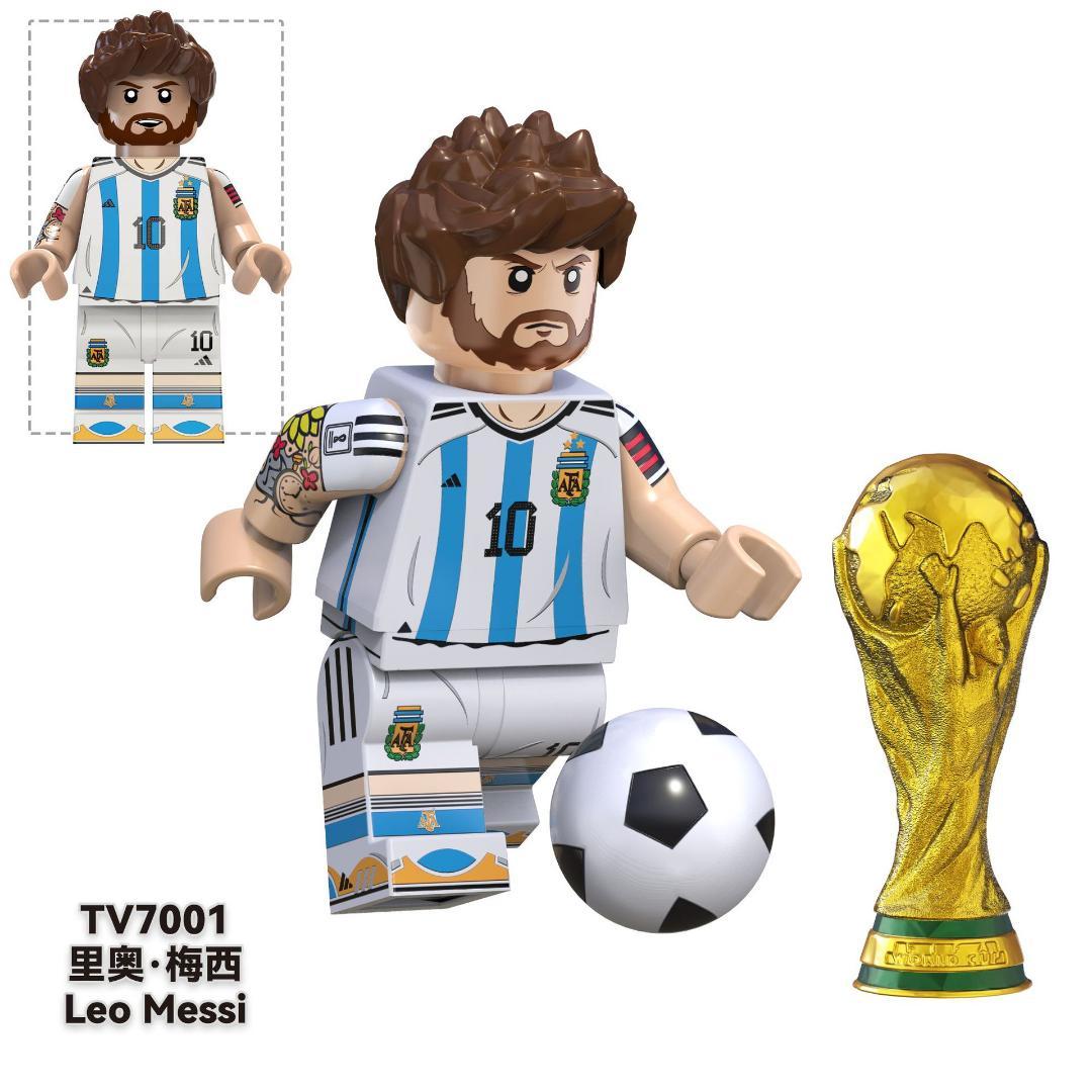 ☆新作☆【レゴ互換】ミニフィグ サッカー選手人形フィギュア8体