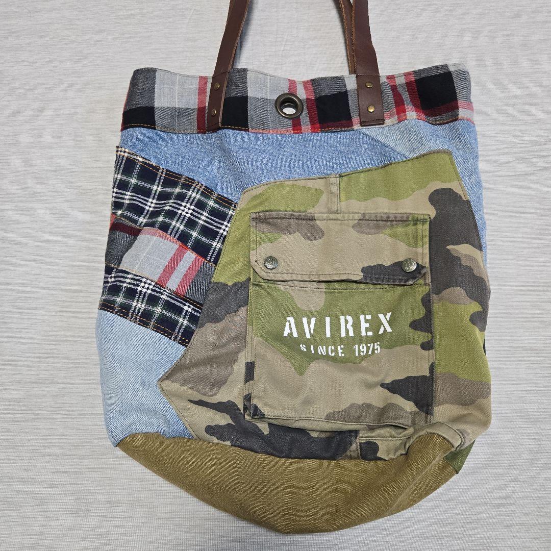 AVIREX パッチワーク トートバッグバッグ