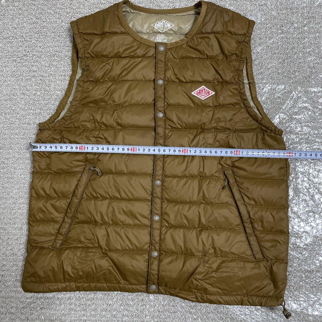 ダントン DANTON インナーダウン ベスト Uネック ベージュ