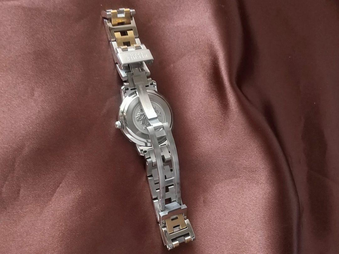 ⭐OH済 綺麗 エルメス 4.220 クリッパー 白×コンビ 3針デイト 極美品