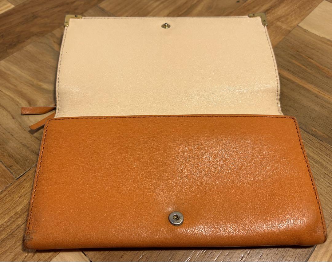 二つ折り財布 オレンジ