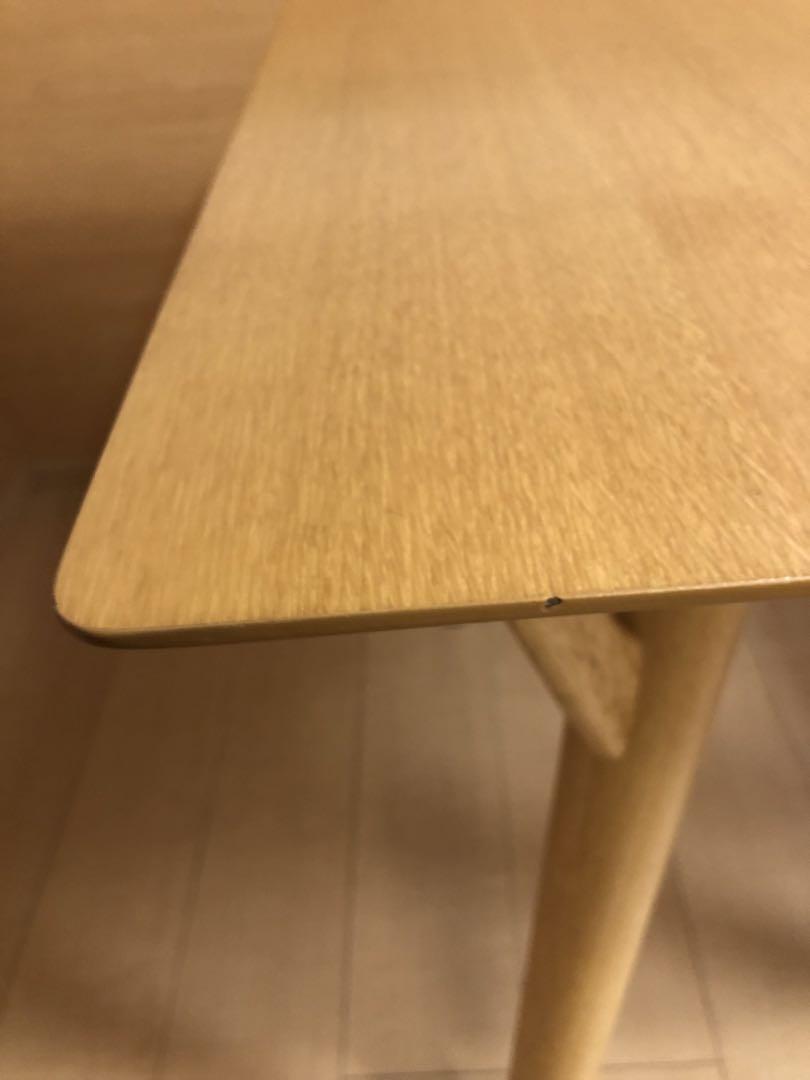 【組み立て簡単】ニトリ　ダイニングテーブル　オーク　80×80