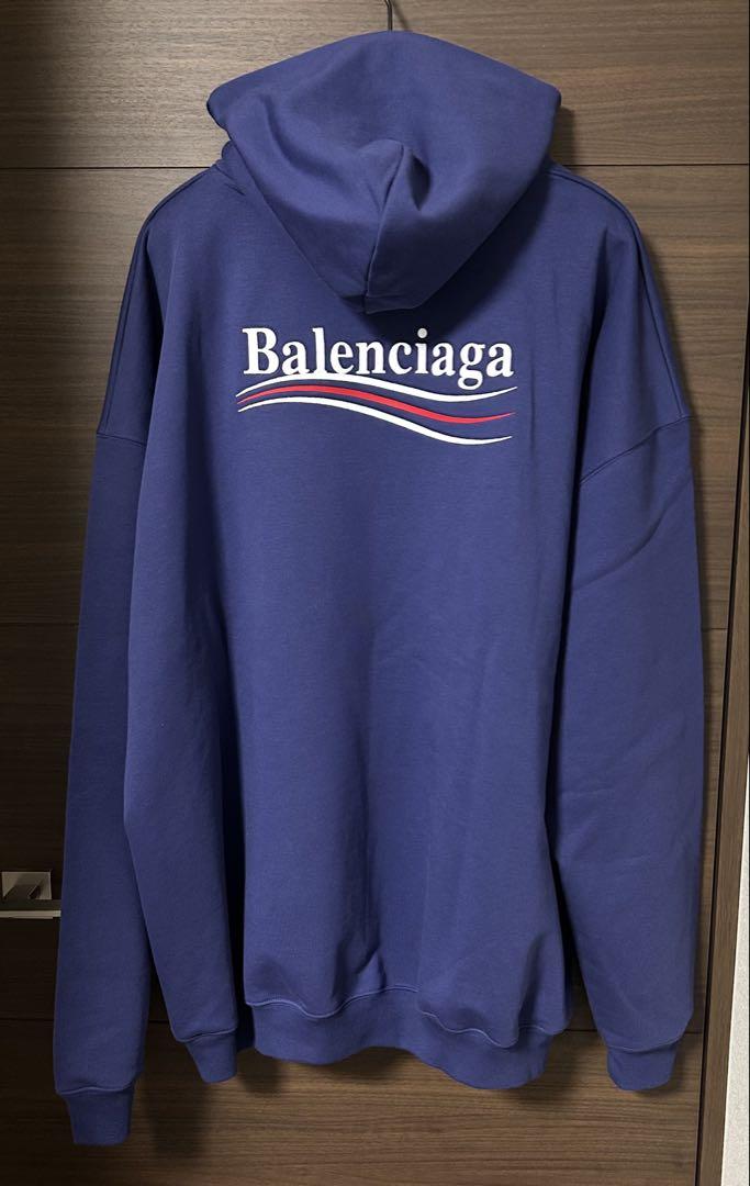 Balenciaga フーディー パーカー ブルー XS