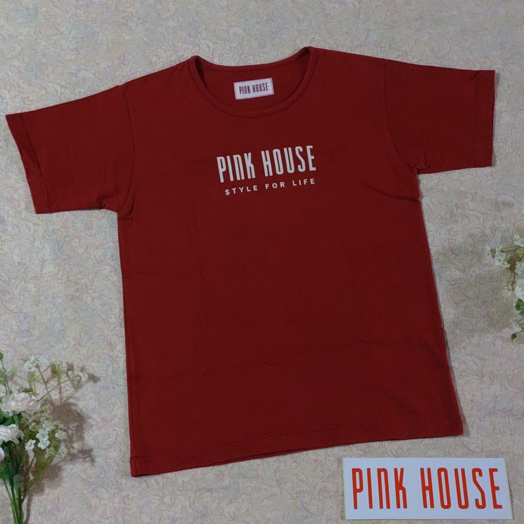 ピンクハウス　ロゴTシャツ　あか PINK HOUSE｜ピンクハウスのTシャツ/カットソー（レッド/赤色系