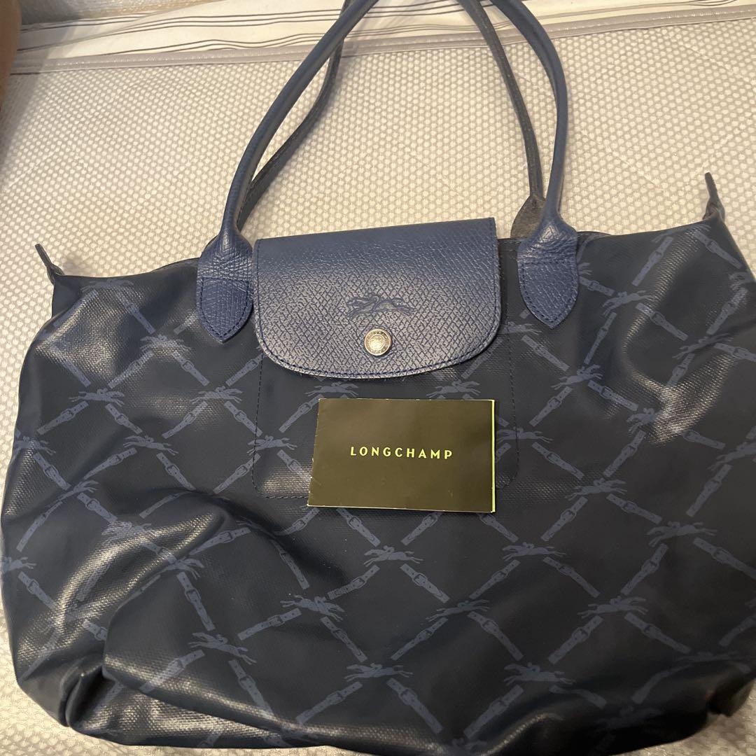 【希少】LONGCHAMP ゴールド トートバッグ プリアージュ 総柄 馬柄 美品 希少 ロンシャン トートバッグ 総柄 ブラック 限定 馬柄
