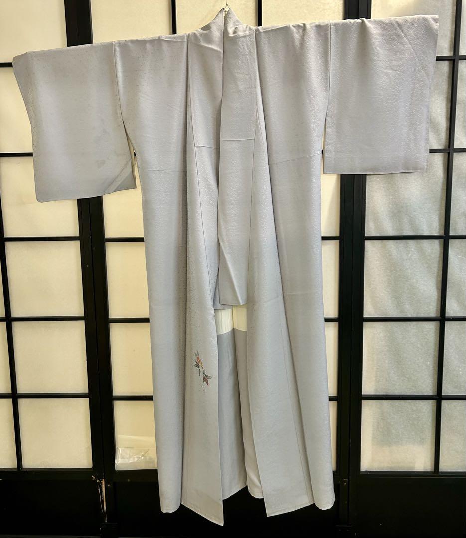 【美品！】百貫達雄　落款　加賀色無地