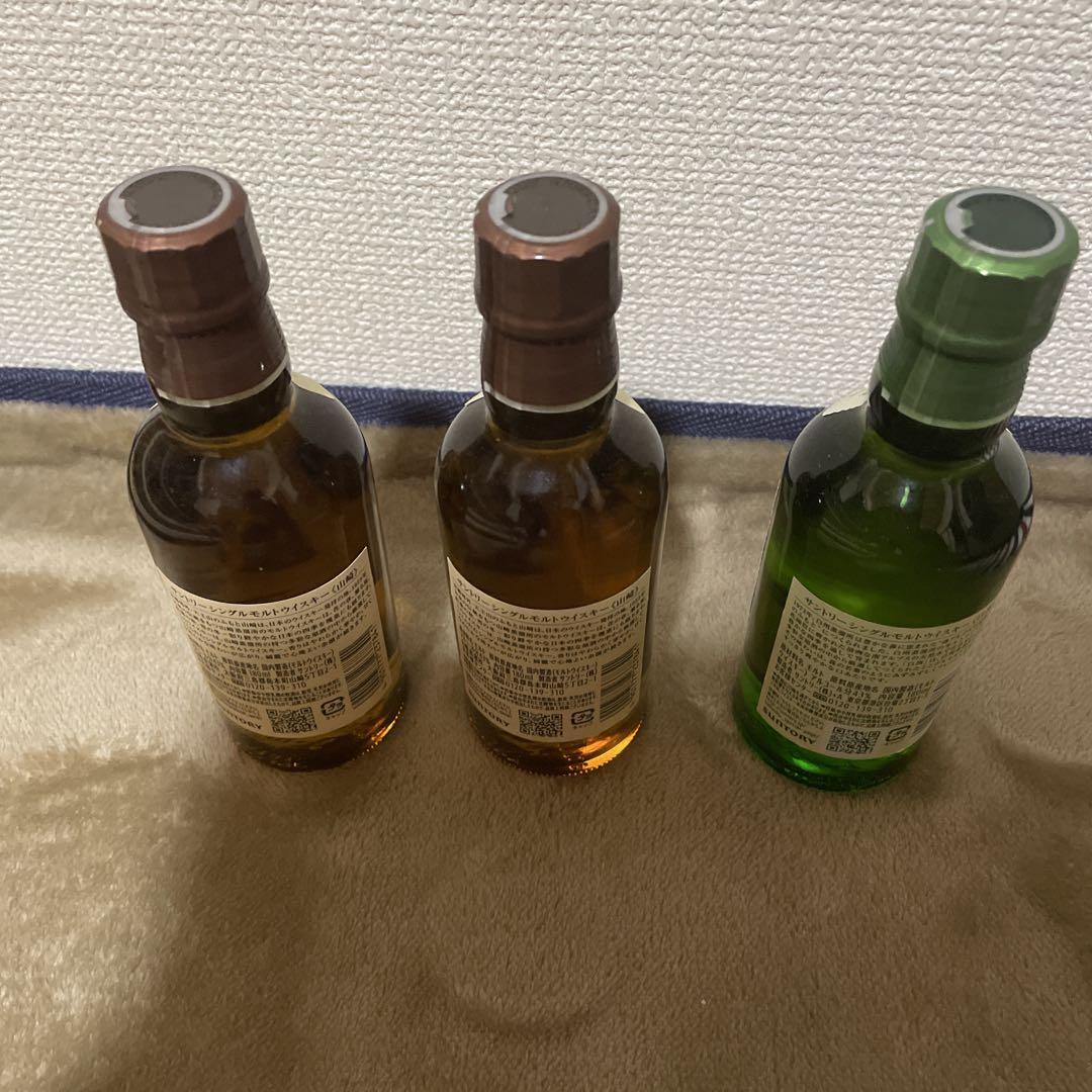 サントリーシングルモルトウイスキー 山崎 180ml 2本　白州1本　3本セット