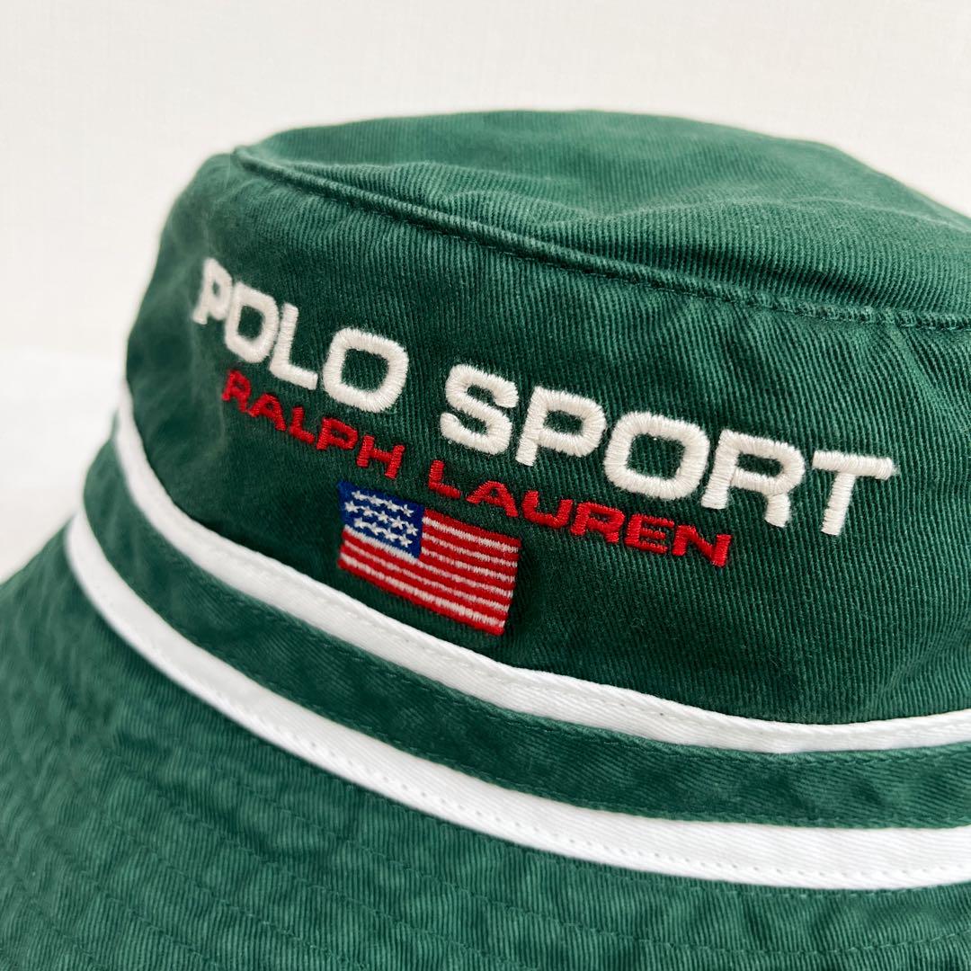 美品✨️POLO SPORT ポロスポーツ 帽子 現行タグ ハット グリーン 美品✨️POLO SPORT ポロスポーツ 帽子 現行タグ ハット グリーン