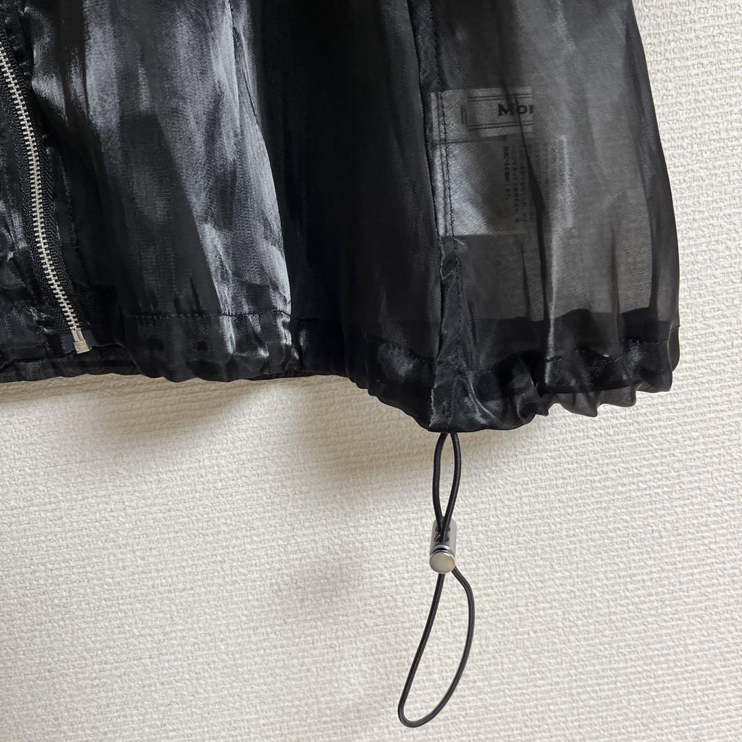 新品】モニーレ 袖 ドロスト ギャザー シアー ブルゾン 艶 光沢